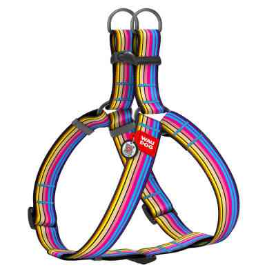 Шлея для собак WAUDOG Nylon з QR паспортом "Лінія 1" пластиковий фастекс XL (324-0006) Вінниця