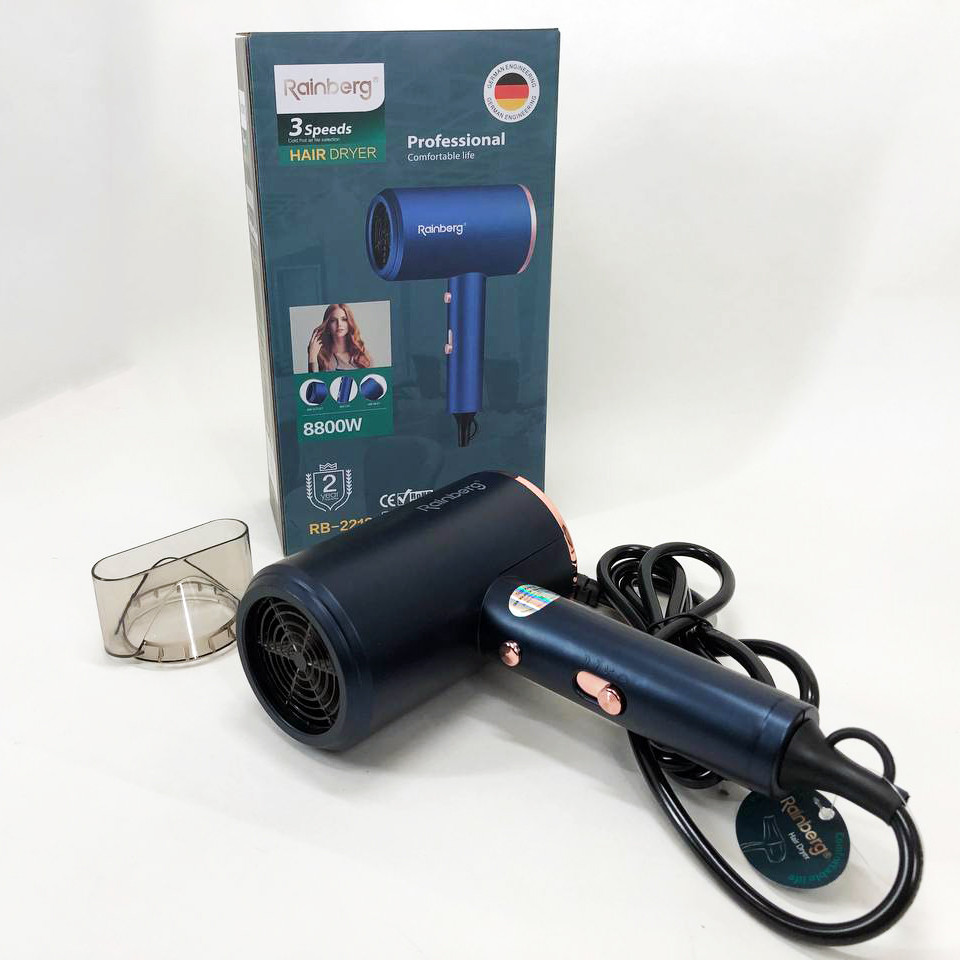 Хороший електричний фен Rainberg, Фен з регулюванням температури і потоку повітря TN-29 Івано-Франківськ - фото 3