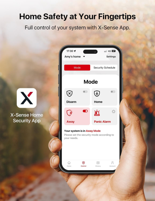 Умная сигнализация X-Sense AS08 Wi-Fi 2.4 ГГц, 8 элементов, 4 датчика дверей, 2 датчика движения, сирена 100 дБ, Alexa Киев - изображение 3