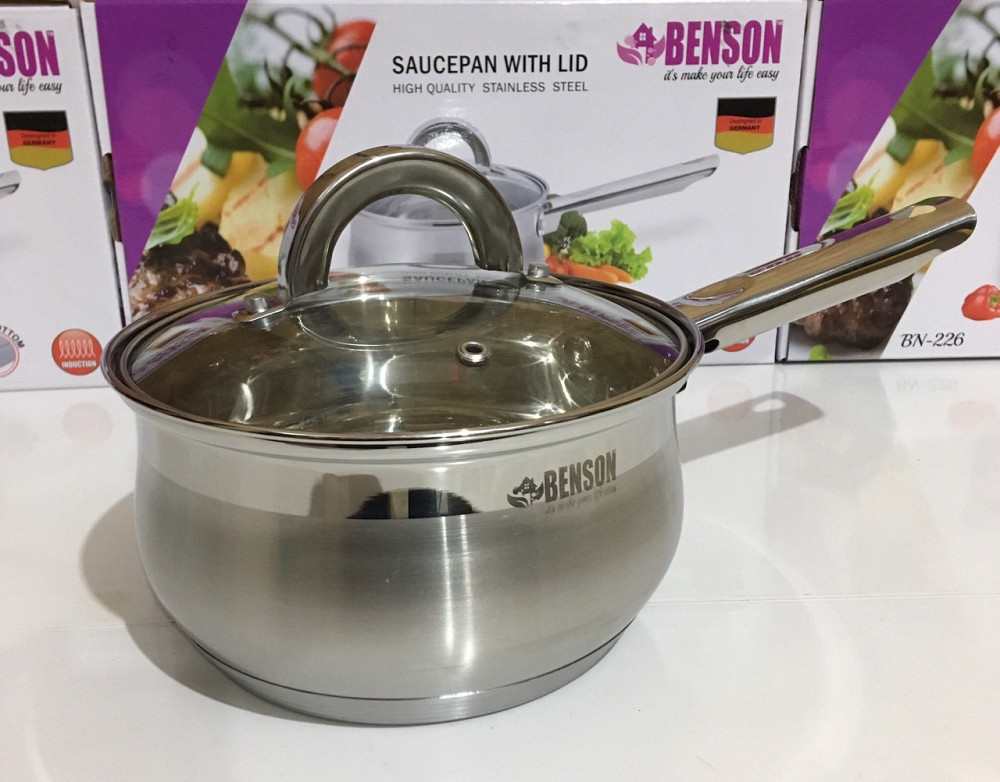 Ковш с крышкой,нержсталь 1,8л BN-226 (8) Одесса - изображение 1