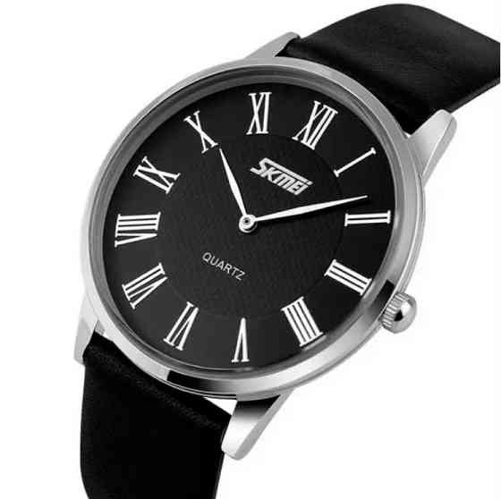 Чоловічий годинник Skmei 9092 Rome (Чорний з чорним циферблатом) Вінниця