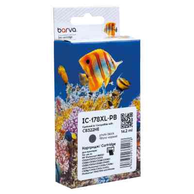 Картридж Barva HP 178XL (CB317HE/CB322HE) 300c, Photo black (IC-178XL-PB) Винница