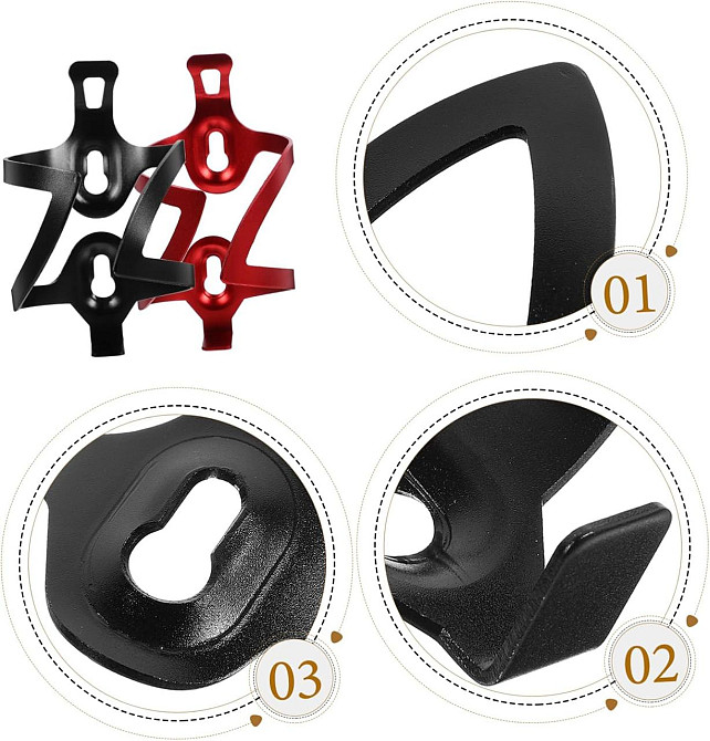 Флягодержатель велосипедный алюминиевый Feel Fit Чорний Бровары - изображение 5