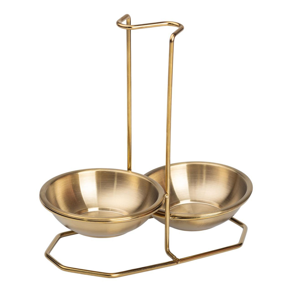 Вертикальна підставка для половника або ложок 20×12.5×19.5 см із нержавіючої сталі. Золото HP-19-14 Коломыя - изображение 2