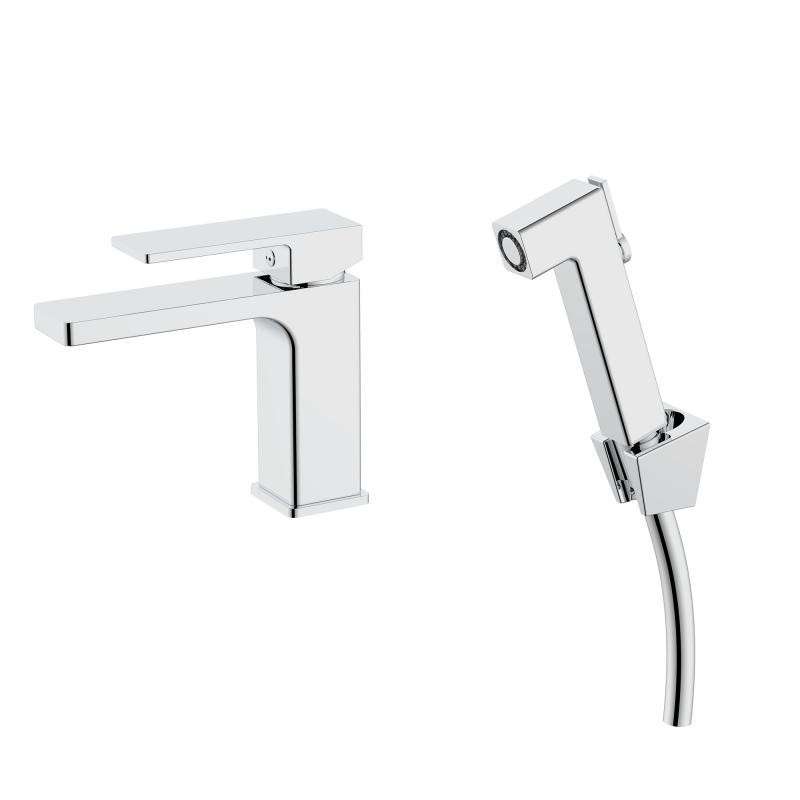 Смеситель для раковины Qtap Gemini с гигиеническим душем QTGEM272CRM45689 Chrome Киев - изображение 2