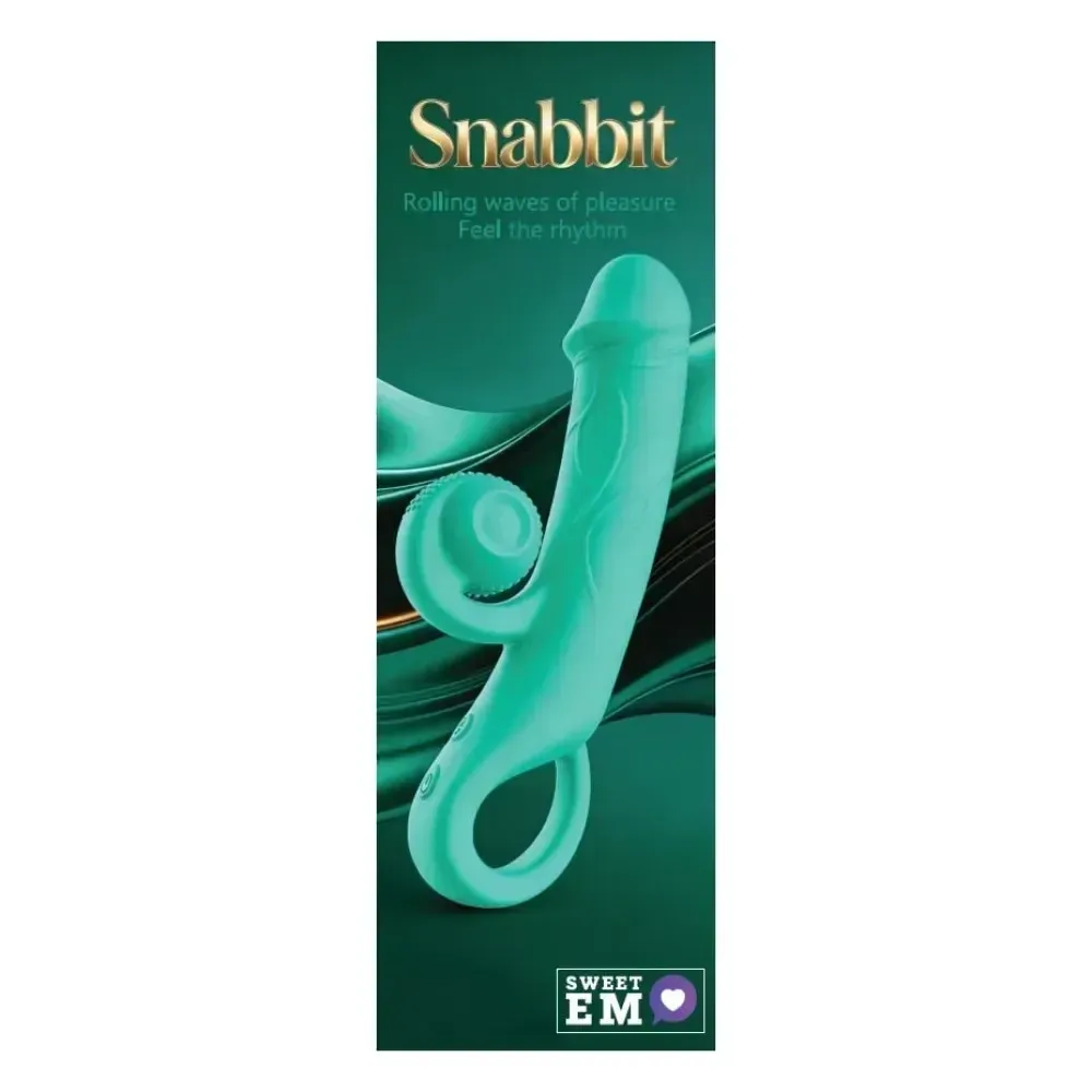 Вибратор-кролик Sweet Em Snabbit бирюзовый, 20 х 3,8 см Sex Aura Киев - изображение 1