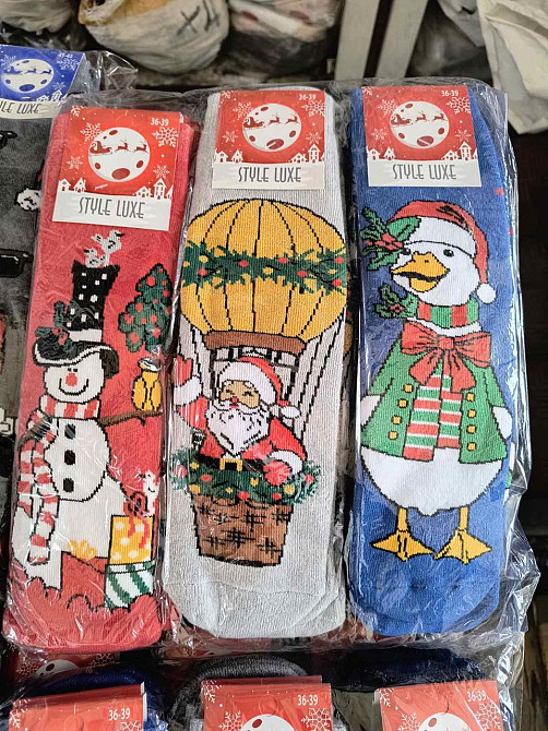 Шкарпетки новорічні в асортименті Style Luxe в наборі по 3 шт. Київ - фото 2