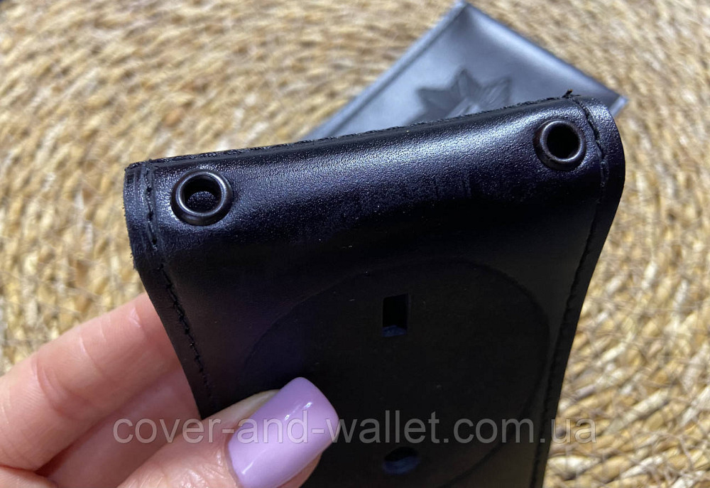 Шкіряна обкладинка НПУ (національна поліція) під жетон на два відділення PS Leather Київ - фото 8