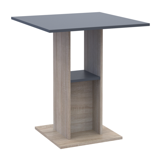 Стіл на кухню Doros Коуд 70х70х74 см Дуб сонома/Графіт (DRS-011440) Дніпро