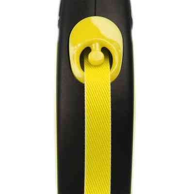 Повідець для собак Flexi New Neon M стрічка 5 м (жовтий) (4000498031704) Вінниця