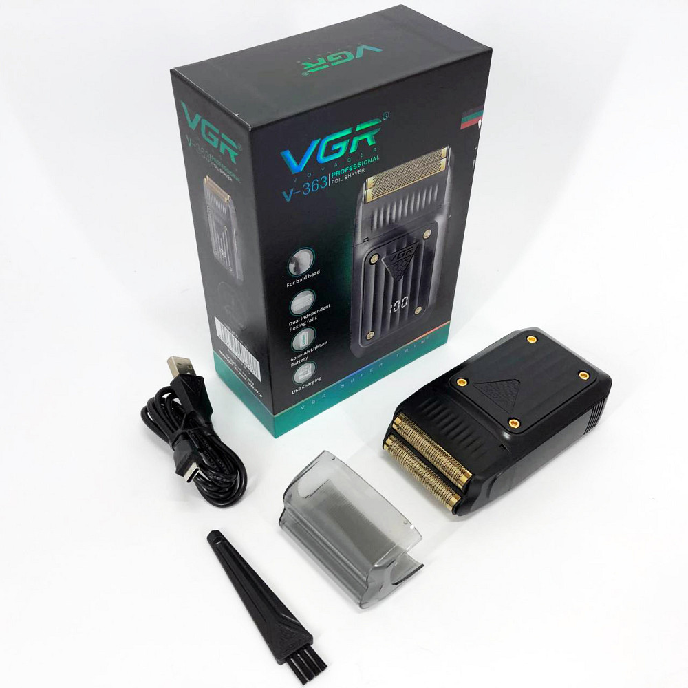 Професійний тример з насадками VGR, Багатофункціональна машинка для стрижки бороди, Бритва для бороди UF-18 Львів - фото 10