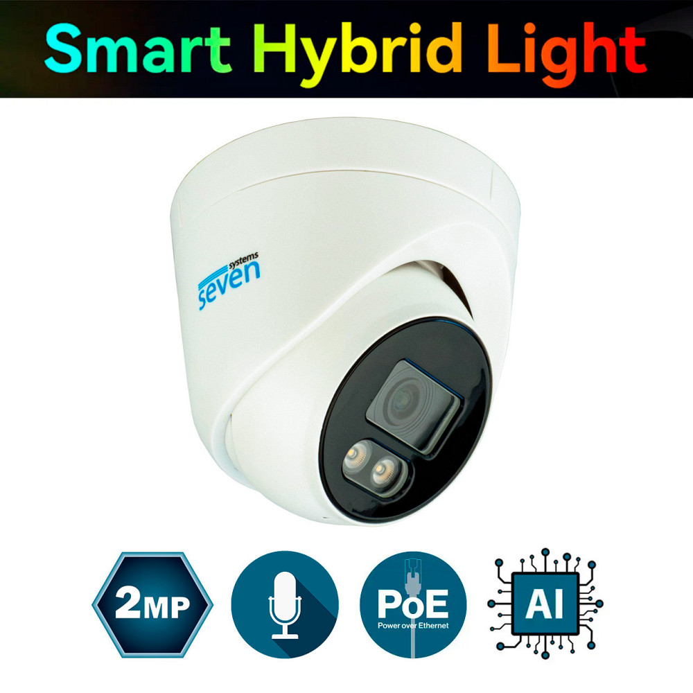 IP-відеокамера 2 Мп вулична SEVEN IP-1012PA white 2,8 мм Київ - фото 1