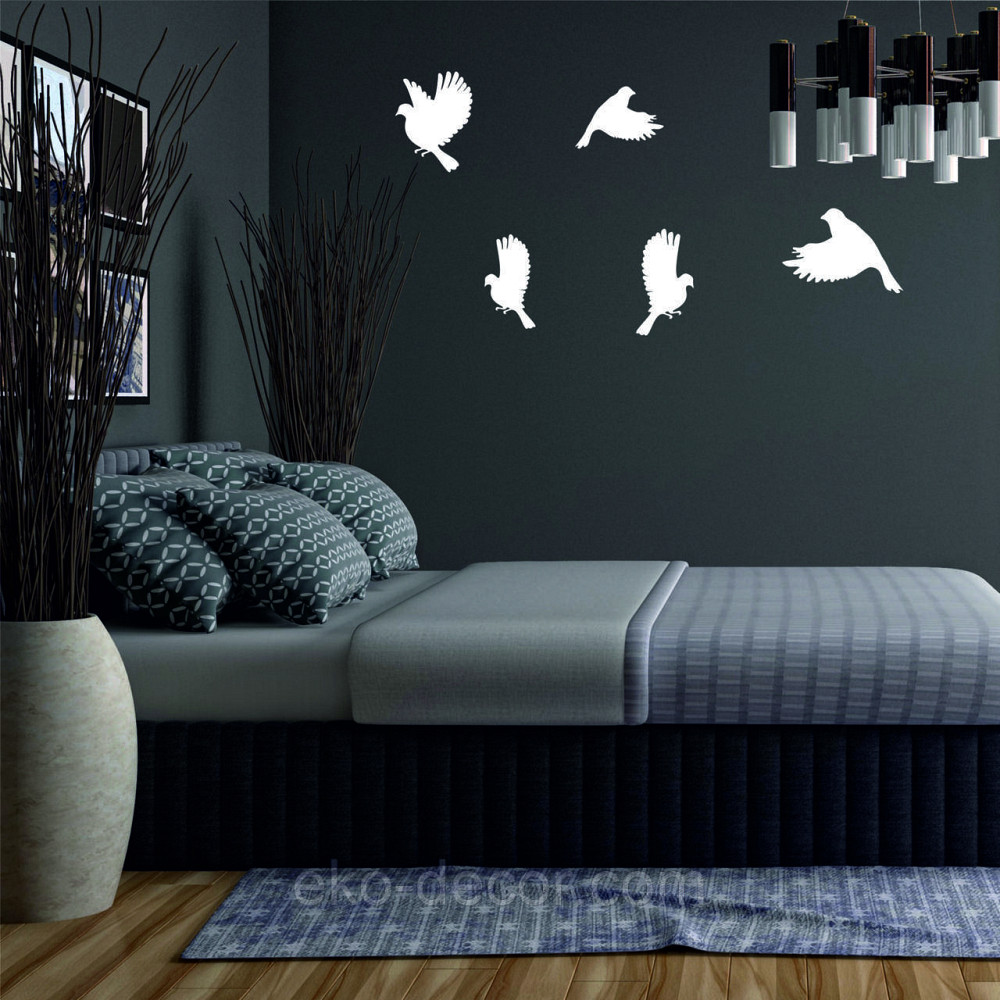 Декоративное настенное Панно «Птичка» Декор на стену(цена за 1шт) 20*10 см, Белый Киев - изображение 2