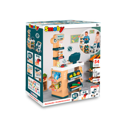 Игровой набор Smoby Интерактивный маркет с тележкой, звук. эффектом, аксессуарами 48,9 х 38,5 х 89,6 см (350238) Винница - изображение 2
