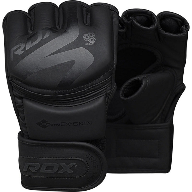Рукавиці ММА RDX F15 Noir Matte Black M (капа в комплекті) Кам'янське - фото 10