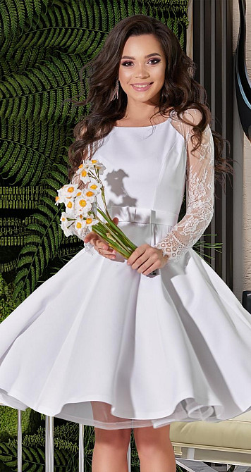 Ошатне плаття з фатиновим підспідничником (46) Київ - фото 1