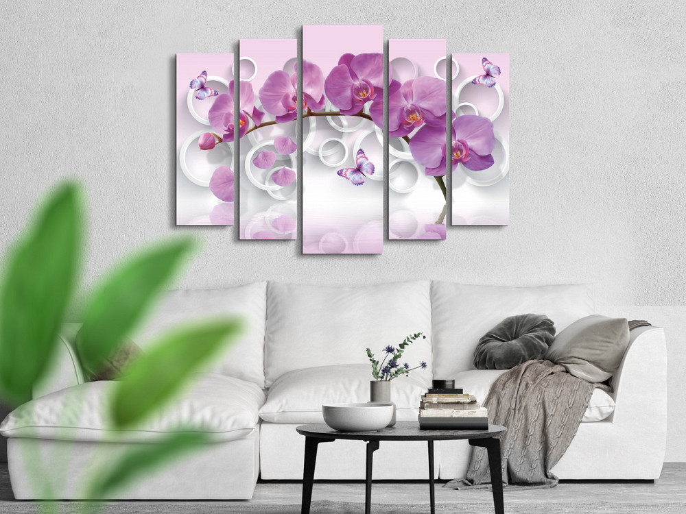 Модульна картина у вітальню / спальню Орхідея Art-370_5 ( 80х118см ) Київ - фото 3
