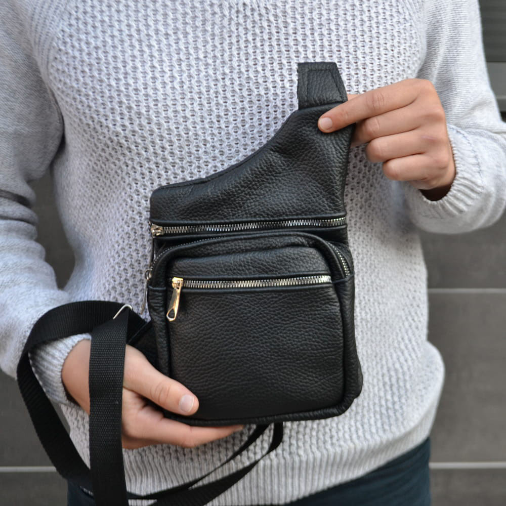 Сумка крос-боді середньої жорсткості, Сумка крос-боді гладка для активного способу життя DZ-47 Івано-Франківськ - фото 3