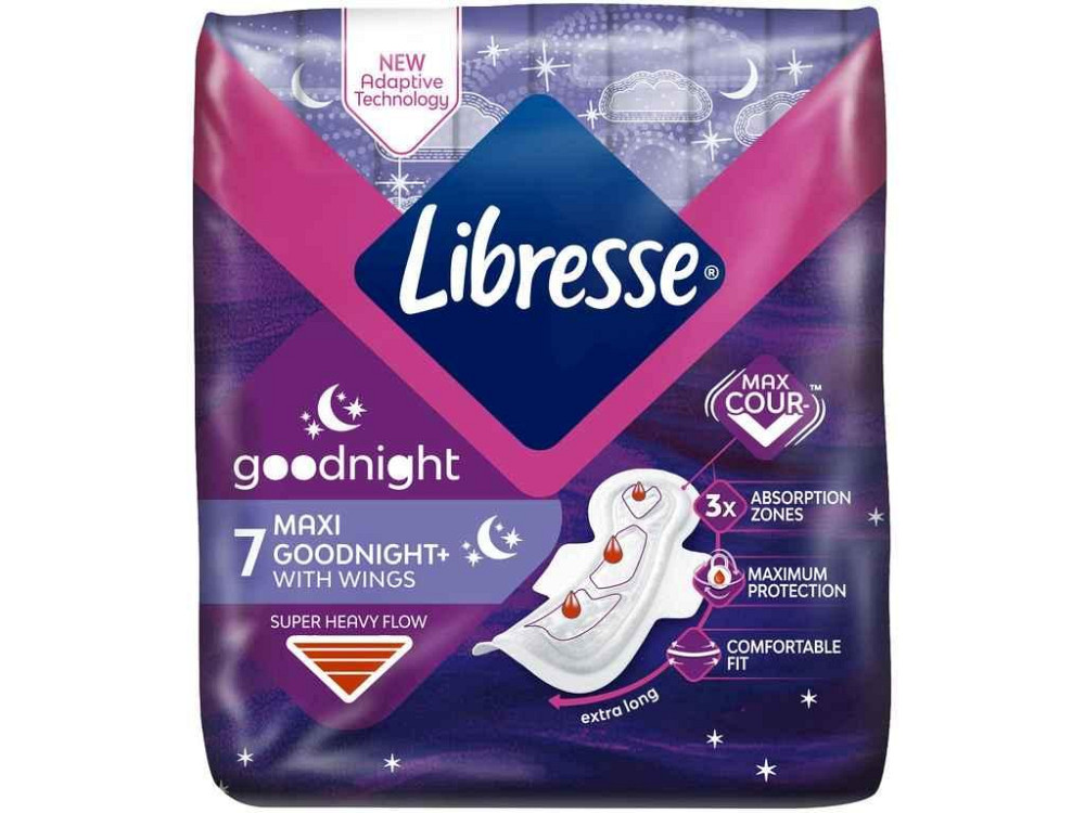 Прокладки гігієнічні нічні 4к. 7шт Maxi Goodnight ТМ Libresse   Solmir Київ - фото 1