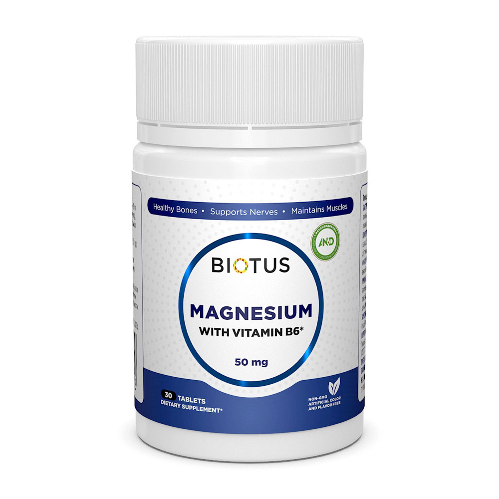 Магний с витамином В6 (Magnesium with Vitamin B6) 50 мг/1.5 мг 30 таблеток Київ - фото 1