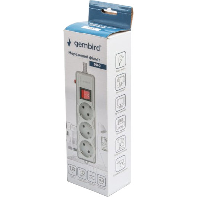 Сетевой фильтр питания Gembird SPG3-G-6G-PRO Винница - изображение 4
