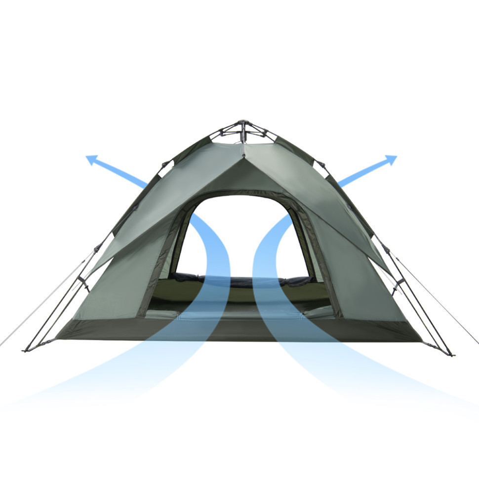 Намет тримісний автоматичний Naturehike NH21ZP008, оливково-зелений Київ - фото 4