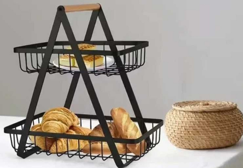 Двухъярусный металлический фруктовник с ручкой Разборная корзина для фруктов. Харьков - изображение 6