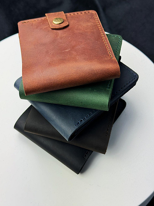 Класичний гаманець із натуральної шкіри SD003 (Зелений) Суми - фото 7