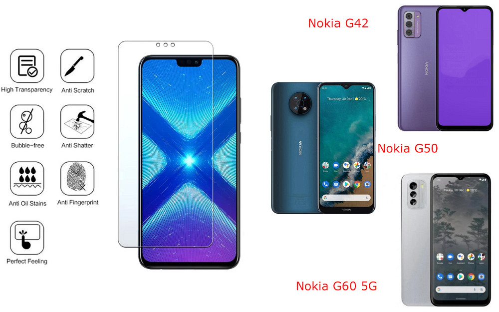 Защитное стекло NeoGlass для Nokia G42, Nokia G50, Nokia G60 5G – ультрапрозрачное и устойчивое Киев - изображение 4