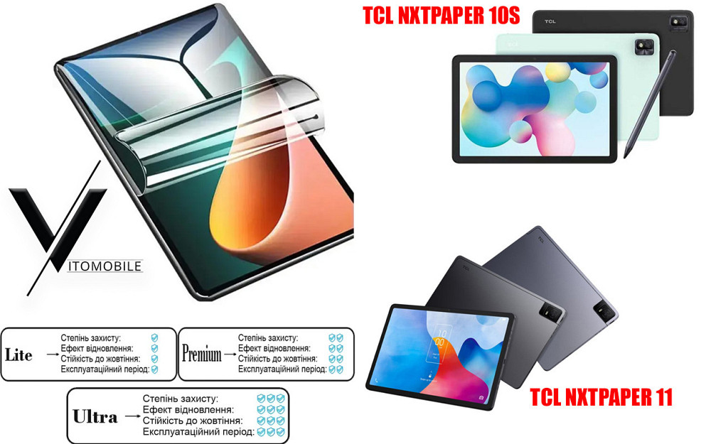 Полиуретановая пленка HyperClear Guard для Tcl Nxtpaper 10S, Nxtpaper 11 Киев - изображение 1
