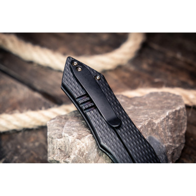 Нож Weknife High-Fin XL, Darkwash, чорний титан (WE24010-1) Винница - изображение 12