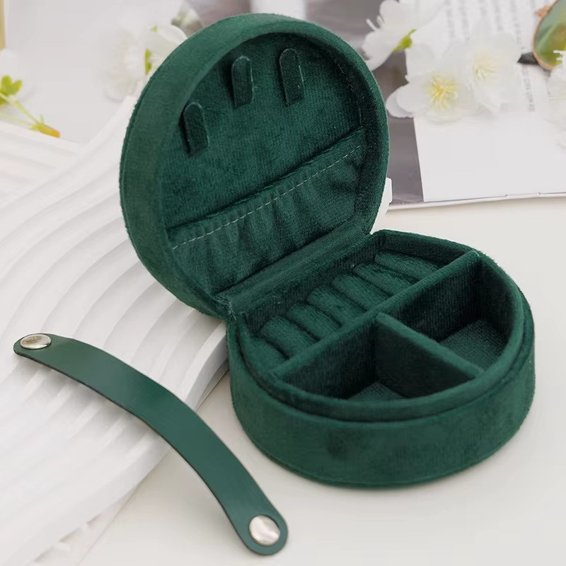 Скринька для прикрас футляр для зберігання коштовностей і аксесуарів футляр 10х9х5 см оксамит, зелений Кам'янець-Подільський - фото 1