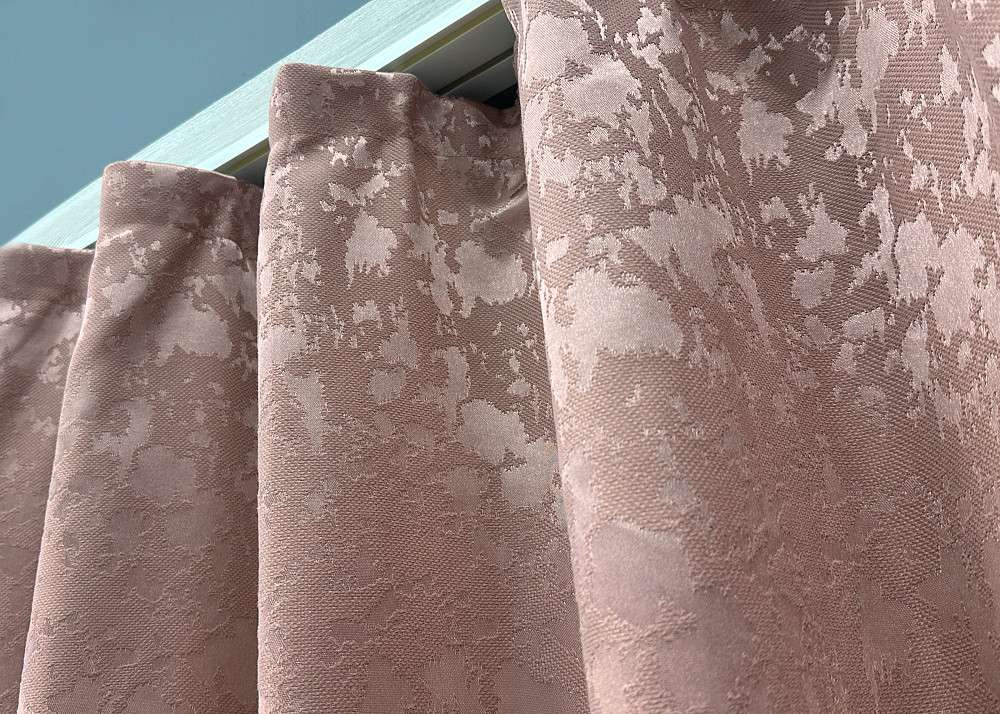 Комплект коротких штор VR-Textil Льон мармур Pavliani VO № 1716ш пудровий 130х170 см 2 шт (35-0342) Київ - фото 8