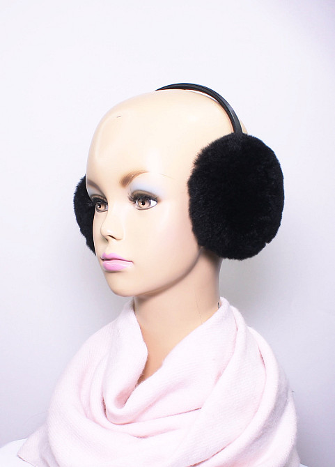 Хутряні навушники жіночі з Rex Чорний Харків - фото 3