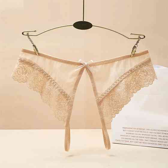 Жіночі трусики з розрізом еротичні 42 бежевий Київ