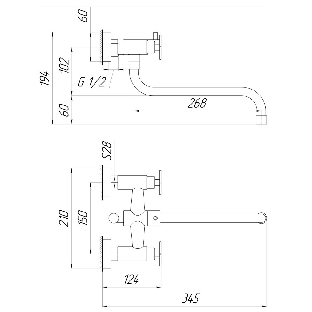 Смеситель для ванны Globus Lux DUKAT SD4-208L (000024962) Киев - изображение 6