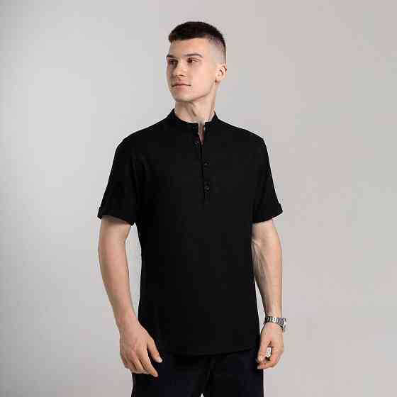 Чоловіча сорочка з коротким рукавом чорна Pobedov Molodist' Київ