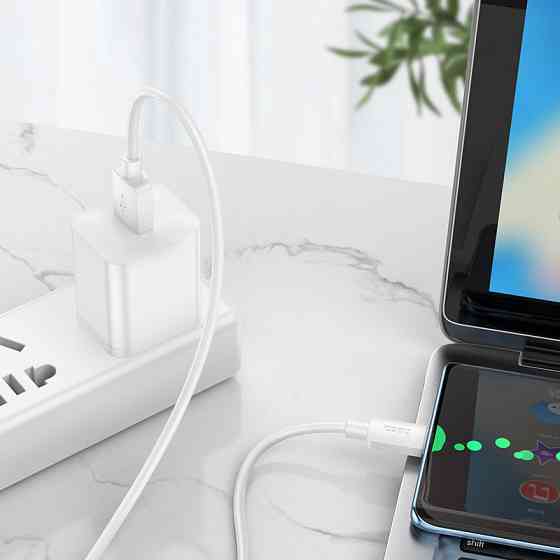Кабель HOCO X96 Hyper 27W charging data cable Type-C White Одеса