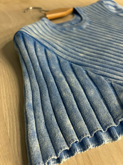 Платье женское Fashion 3042 длинное трапеция трикотажное в рубчик, голубой, one size Киев - изображение 9