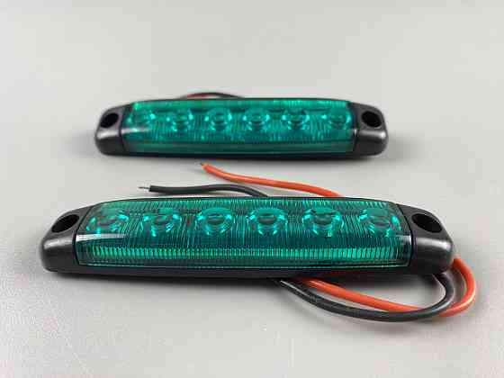 Ліхтар LED габаритний 24V IP67 6 led діодів SMD, оптична лінза + кріплення для авто Мукачево