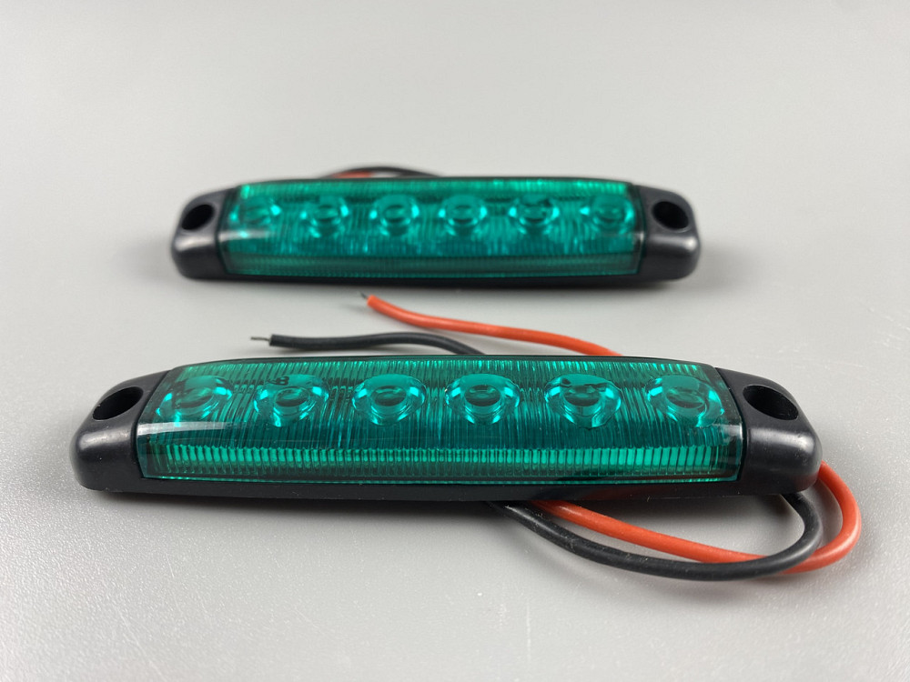 Ліхтар LED габаритний 24V IP67 6 led діодів SMD, оптична лінза + кріплення для авто Мукачево - фото 3