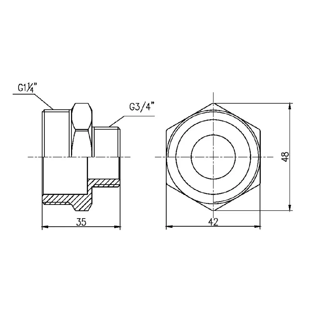 Ніпель редукційний Thermo Alliance Forte 1 1/4х3/4" SF3593220 Київ - фото 8