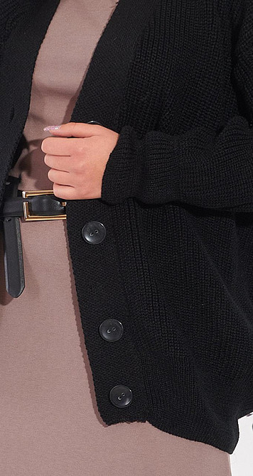 Короткий кардиган грубого в'язання (42-46) Київ - фото 3