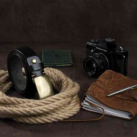 Ремень мужской автомат сasual Черный (Vintage) Киев