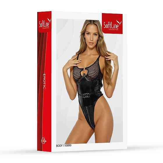 Сексуальне жіноче боді SoftLine 110890 Black, розмір S Sex Aura Київ