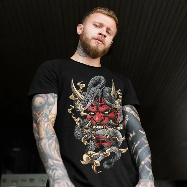 Футболка для підлітка хлопчика з принтом Oni Ma140k Розмір 160 Anime11030 Дніпро - фото 5