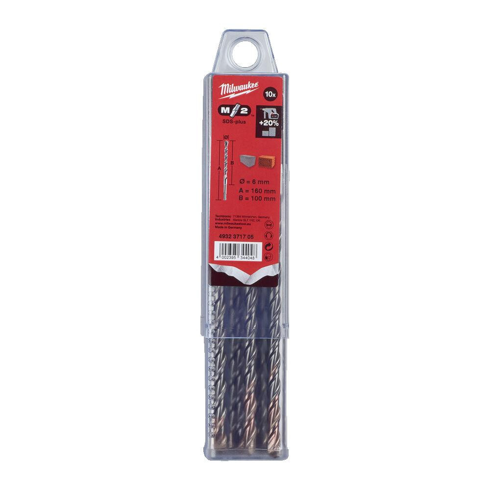 Бур SDS-PLUS M2 MILWAUKEE, діаметр6,0х160х100мм, (10шт) коробка з пластику Одеса - фото 1
