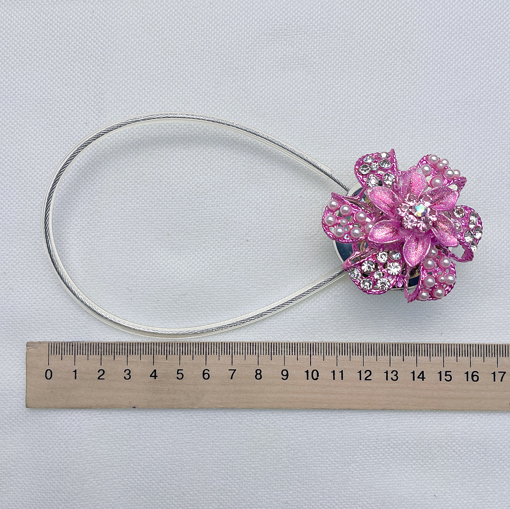 Магніти для штор та гардин "Flowers" набір 2 шт Рожевий (81-230) Київ - фото 7