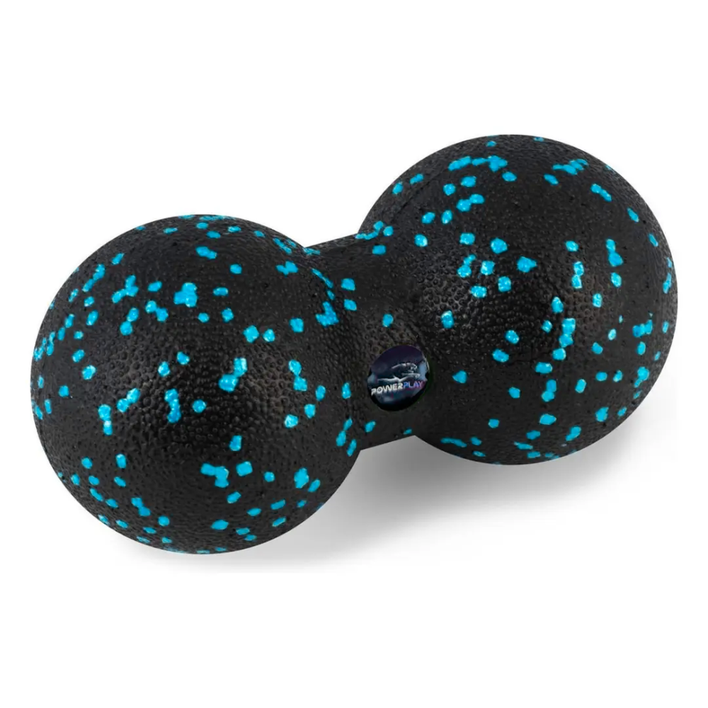 Масажний м'яч подвійний PowerPlay PP-4352 Epp foam peanut ball (d8*16cm.) Чорно/Блакитний Кам'янське - фото 3