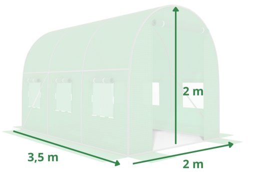 Пленка для теплицы 7 м²,армированная, плотность 140 г/м2, с UV-4 фильтром, Зеленая (Польша) Киев